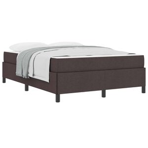 vidaXL Cama Box Marrom Escuro 140 x 200 cm tecido