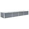 vidaXL Canteiro elevado de jardim a&ccedil;o galvanizado 320x80x45cm cinzento