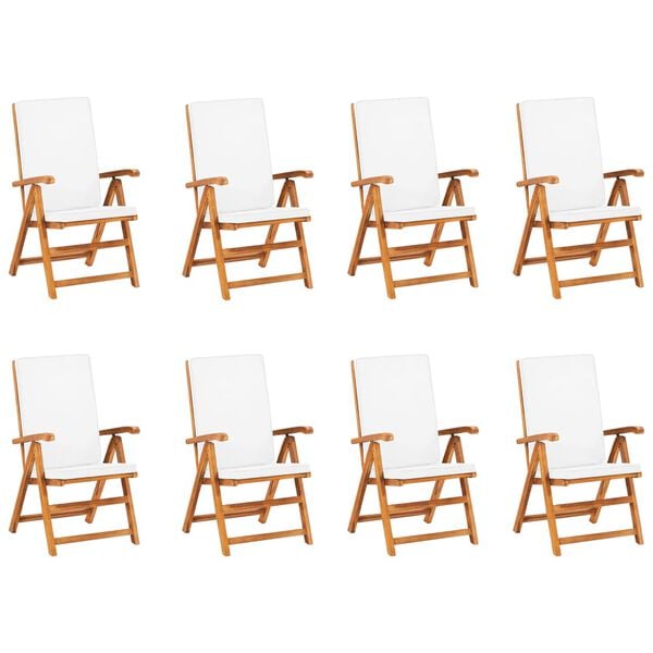 vidaXL 9 pcs conjunto jantar jardim c/ almofad&otilde;es madeira teca maci&ccedil;a