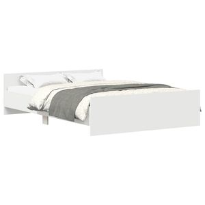 vidaXL Estrutura cama c/ pain&eacute;is de cabeceira e p&eacute;s 140x200 cm branco