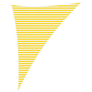 vidaXL Vela de sombra solar Amarelo e Branco 4 x 5 x 6,4 m