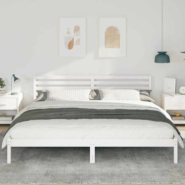 vidaXL Estrutura da Cama com cabeceira Branco 180 x 210 cm