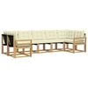 vidaXL Conjunto de Sof&aacute;s para Exterior 7 unid. Branco e Creme