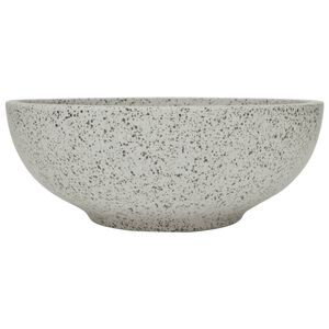 vidaXL Lavat&oacute;rio de bancada redondo &Phi;41x14 cm cer&acirc;mica cinzento