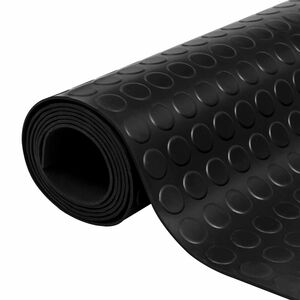 vidaXL Tapete de Piso Preto 1 x 2 m Borracha