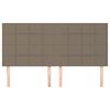 vidaXL Cabeceira Taupe 160x5x118/128 cm Tecido