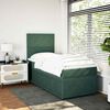 vidaXL Cama com molas/colch&atilde;o 90x190 cm veludo verde-escuro