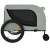 vidaXL Reboque de bicicleta p/ animais tecido oxford/ferro cinza/preto