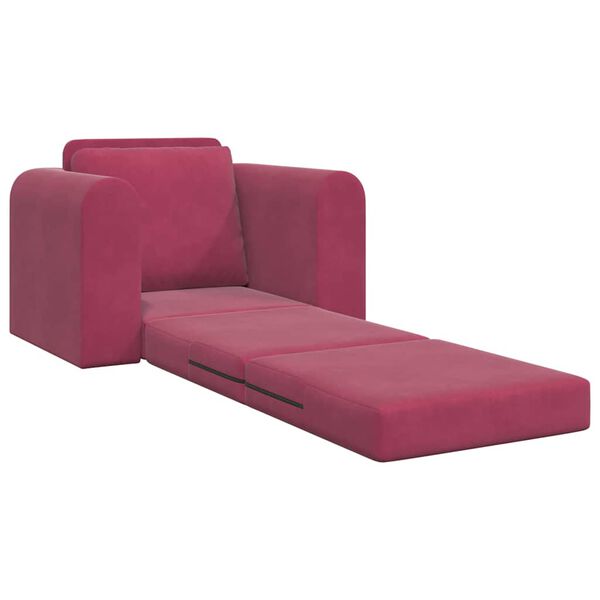 vidaXL Sofá-Cama Vinho Vermelho 98 x 71 x 83 cm Veludo