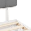 vidaXL Estrutura de Cama com Cabeceira Estofada Cinzento-claro