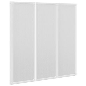 Painel de vidro dobravel para banheira 3 pe&ccedil;as 141 x 132 cm