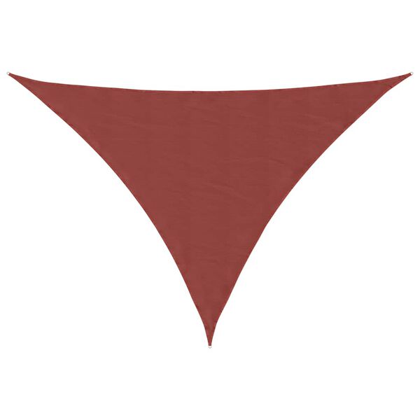 vidaXL Para-sol estilo vela tecido oxford triangular 3x4x4 m terracota