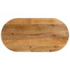 vidaXL Tampo de mesa oval 120x60x2,5 cm madeira de mangueira maci&ccedil;a