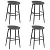 vidaXL Cadeiras de bar 4 pcs cinzento
