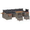 vidaXL Conjunto de Sof&aacute; de Jardim 10 pcs Cinzeto vime PE