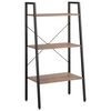 vidaXL Estante de p&eacute; 3 prateleiras 56x35x108 cm castanho-escuro/preto