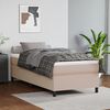 vidaXL Cama com molas/colch&atilde;o 90x190 cm couro artificial cappuccino