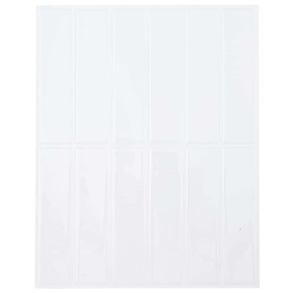 vidaXL Azulejo Retangular 10 pcs Branco 29 x 23 x 0,08 cm
