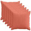 vidaXL Capa almofada 6 unid. HOUTEN Laranja Vermelho 80 x 80 cm cord&atilde;o