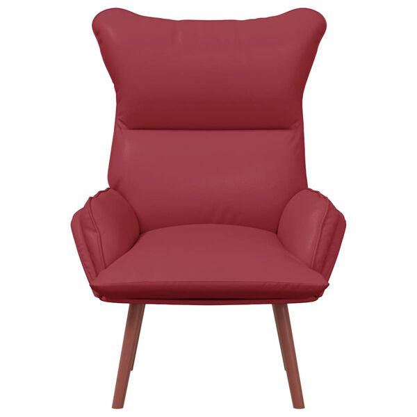 vidaXL poltrona Vinho Vermelho 69 x 74 x 93 cm Couro Artificial