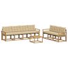 vidaXL Conjunto de Sof&aacute;s para Exterior 8 pcs Branco e Bege