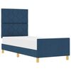 vidaXL Estrutura da Cama com cabeceira Azul 80 x 200 cm tecido