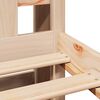 vidaXL Cama com estante sem colch&atilde;o 135x190 cm pinho maci&ccedil;o