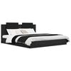 vidaXL Estrutura de Cama com Cabeceira Carvalho Preto 180 x 200 cm