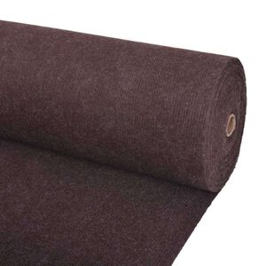 vidaXL Tapete Castanho 1,2 x 20 m Poli&eacute;ster