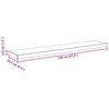 vidaXL Prateleira de parede suspensa 120x23,5x3,8 cm MDF cor carvalho