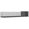 vidaXL Avi&aacute;rio com extens&atilde;o 1118x303x216 cm a&ccedil;o prateado