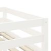 vidaXL Cama alta p/ crian&ccedil;a c/ escada 90x190 cm pinho maci&ccedil;o branco