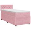 vidaXL Cama box spring com colch&atilde;o Rosa 80 x 200 cm Veludo