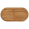 vidaXL Tampo de Mesa Oval Madeira de Teca S&oacute;lida Natural