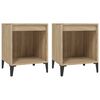 vidaXL Mesas de cabeceira 2 pcs 40x35x50 cm carvalho sonoma