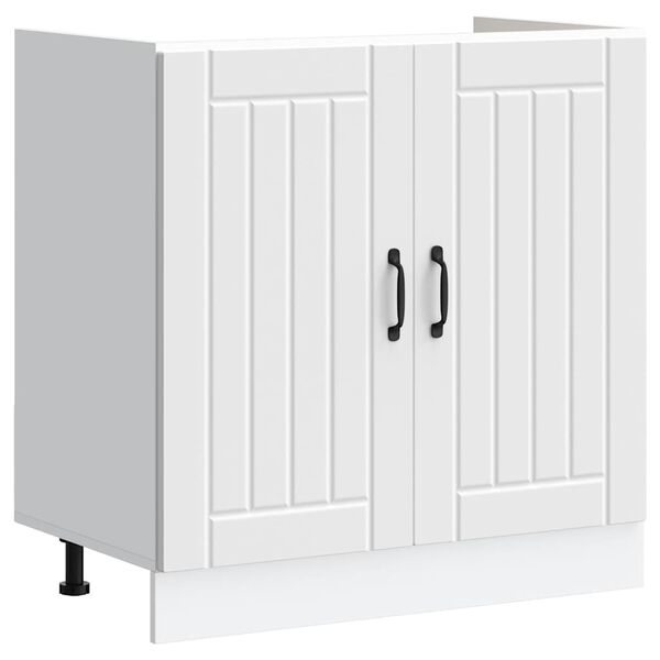 vidaXL Arm&aacute;rio baixo lavat&oacute;rio Lucca deriv. madeira branco