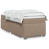 vidaXL Cama com molas/colch&atilde;o 90x190 cm couro artificial cappuccino