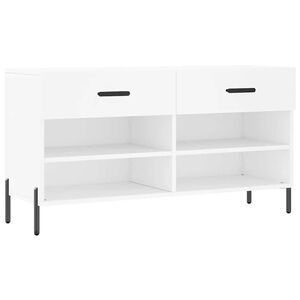 vidaXL Banco sapateira 102x35x55 cm derivados de madeira branco