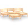 vidaXL 5 pcs conjunto lounge de jardim pinho maci&ccedil;o
