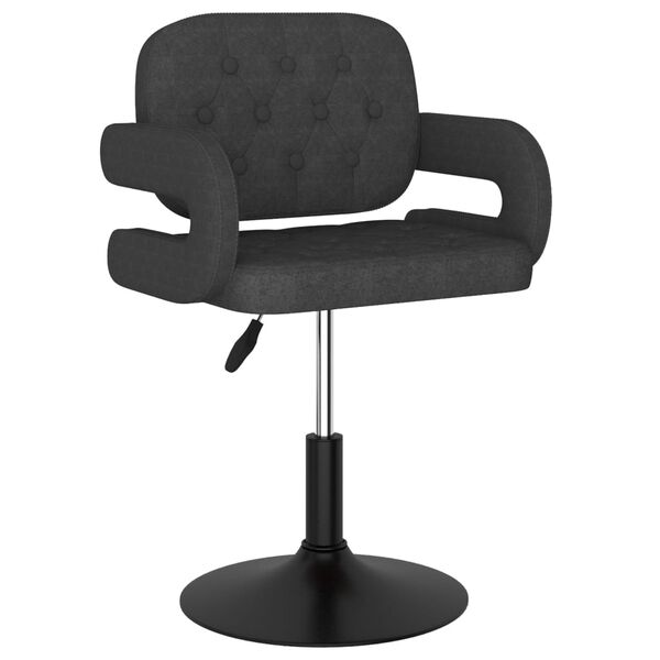 vidaXL Cadeiras de jantar girat&oacute;rias 2 pcs tecido cinzento-escuro