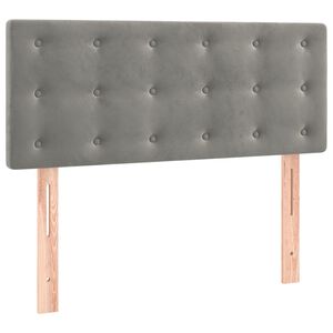 vidaXL Cabeceira de cama veludo 80x5x78/88 cm cinzento-claro