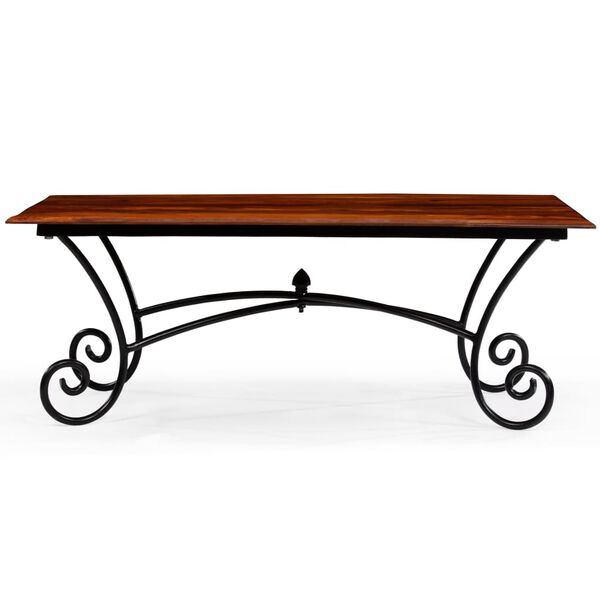 vidaXL Mesa de centro c/ pernas curvadas 110x60x39 cm madeira maci&ccedil;a