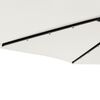 vidaXL Guarda-sol jardim c/ LEDs e poste de a&ccedil;o 225x225x212 cm branco