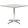 vidaXL Mesa de jardim 80x80x70 cm alum&iacute;nio prateado