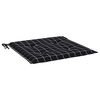 vidaXL Almofad&otilde;es p/ cadeira 4pcs 50x50x4cm tecido xadrez preto