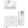 vidaXL Conjunto de M&oacute;veis para Banheiro com gaveta 3 pcs Branco
