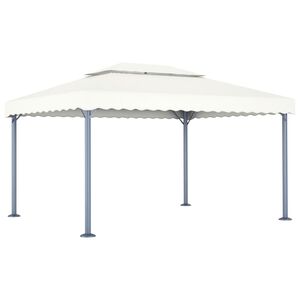 vidaXL Gazebo 400x300 cm alum&iacute;nio creme