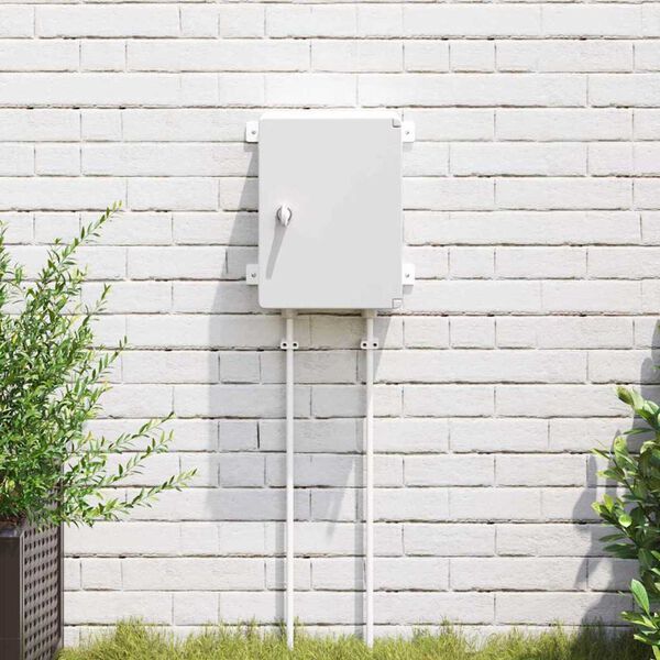 vidaXL Arm&aacute;rio de Controle Cinzeto 47 x 20 x 60 cm Pl&aacute;stico ABS