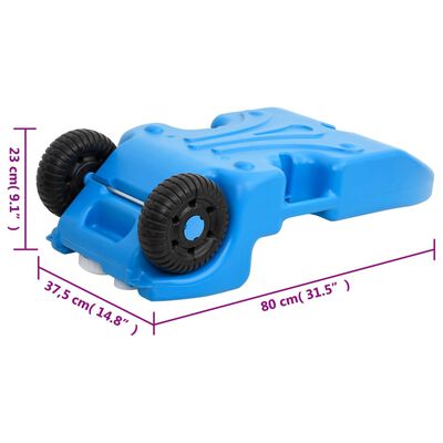 vidaXL Tanque de água com rodas para campismo 25 L azul