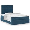vidaXL Estrutura cama otomana colch&otilde;es 120x200cm veludo azul escuro